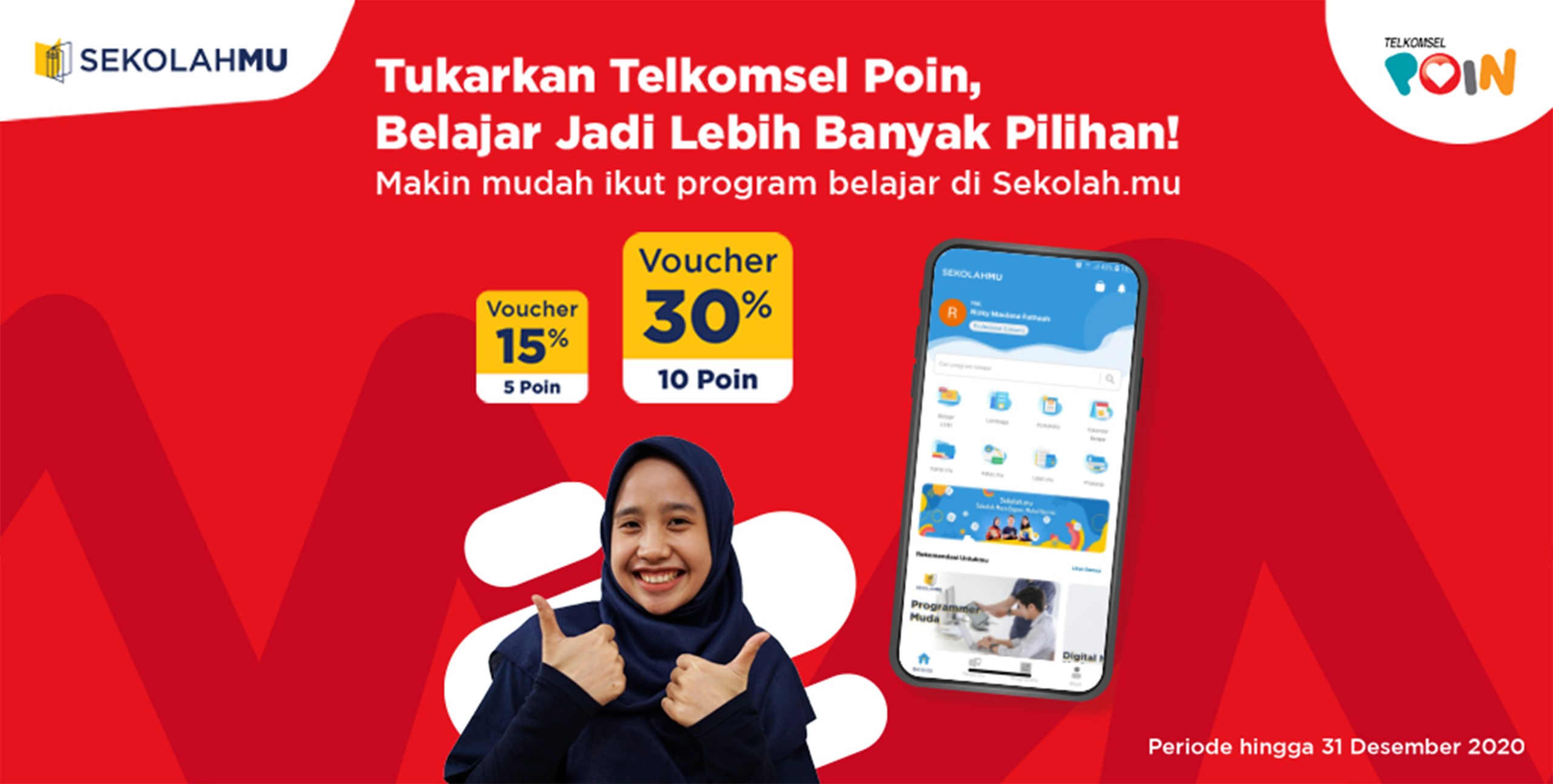 Syarat dan Ketentuan Penggunaan Telkomsel Poin di Sekolah.mu